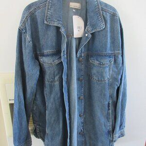 Becool Oversized Denim Shacket M nwt new tencel cotton
